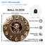 Horloge murale rustique avec dessin animalier en 3D - Horloge murale moderne en verre 12 po