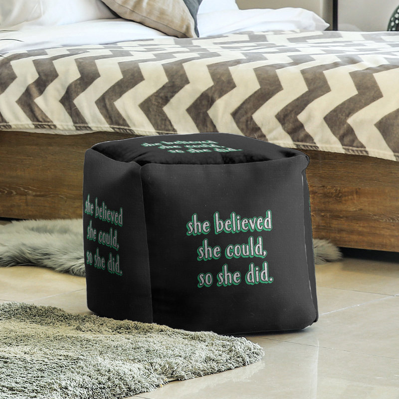 Upholstered Ottoman, Green