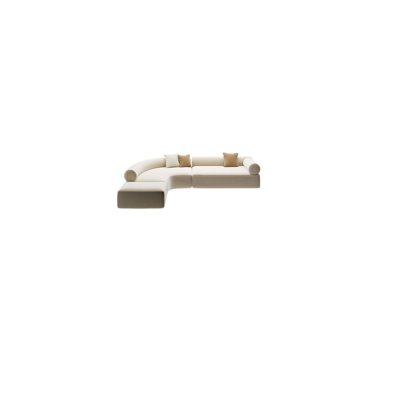 Canapé de coin courbé, H 27,56 po x l 66,93 po x P 66,93 po, 3
