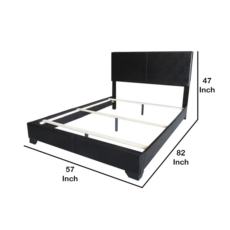 Lit tapissier standard Anchorage, Double, Noir