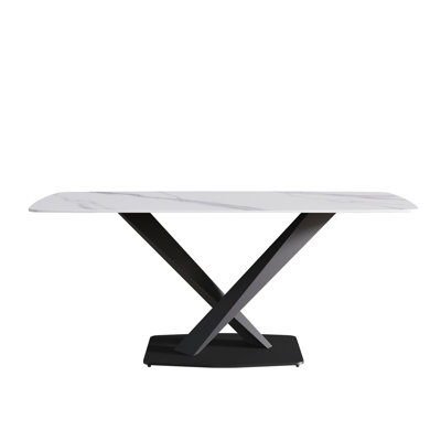 Table de cuisine 70,87 ", table de salle à manger, table de salle à manger moderne pour 6 à 8 personnes