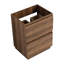 Armoire de meuble-lavabo autoportante 24 po - Double tiroir, meuble-lavabo brun, tiroir autoportant, bois d'ingénierie, option gracieuse