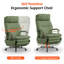 Chaise de bureau en similicuir avec repose-pieds rétractable-1576203721