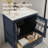 Blue 36" Bath Vanity with Bottom Drawer Sink Cabinet Without Top