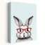 «Smart Bunny», lunettes rouges, fantaisiste, portrait de lapin contemporain, forêt, impression murale-1406099811