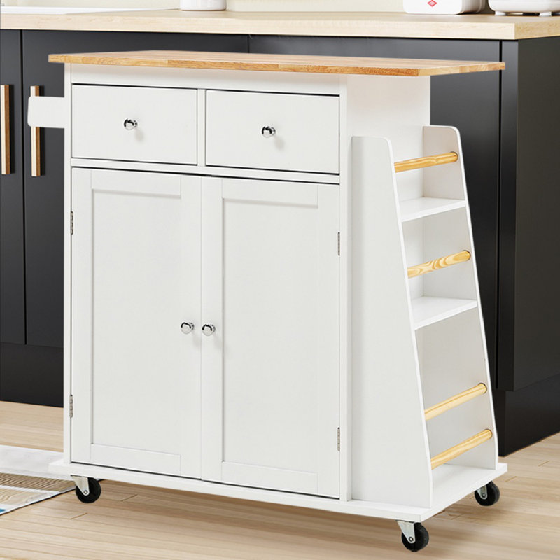 Whittenburg Kitchen Cart, White