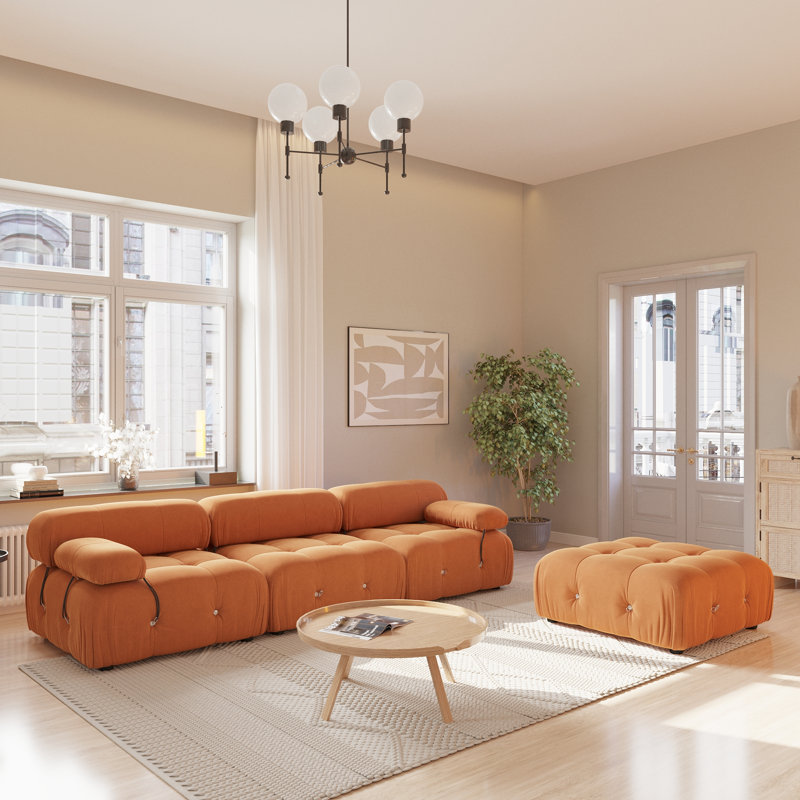 Ensemble de salon modulaire 2 pièces, Orange