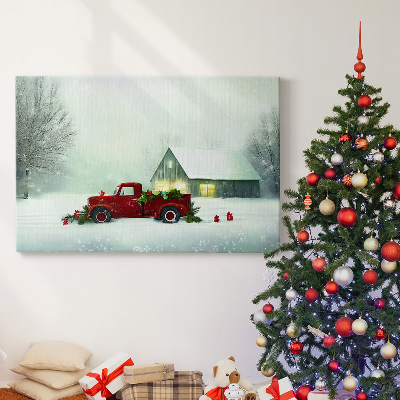 Christmas Holiday Arts - Toile tendue avec châssis, H 12 po x l 18 po