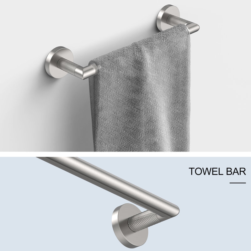 Lume Brushed Nickel 4 pieces Decorative Bathroom Hardware sets