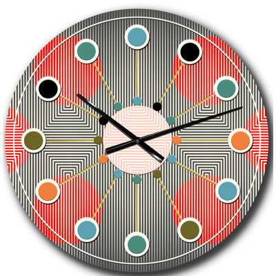 Horloge murale moderne Mid-Century