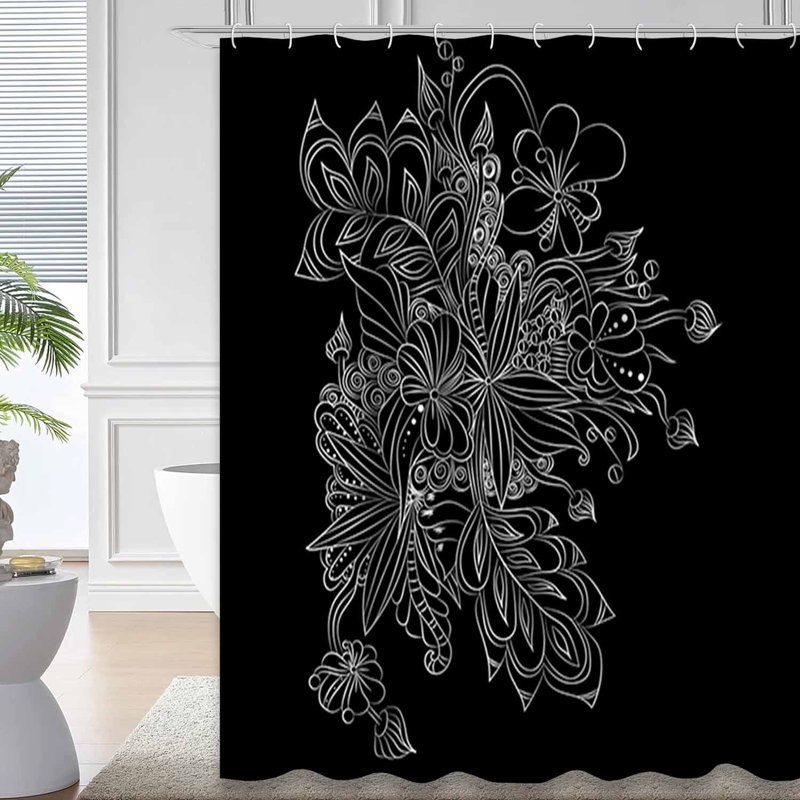 Rideau de douche imperméable et apaisant avec 12 crochets, L 72 po x l 84 po
