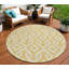 Tapis rond ivoire 8 po