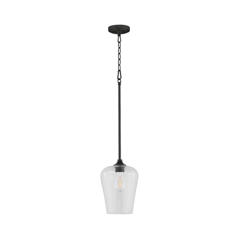 Luminaire suspendu 1 lumière Ahren, Matte Black