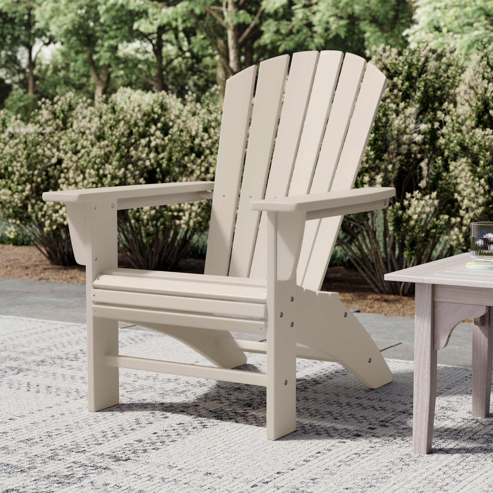 POLYWOOD® Nautical Adirondack Chair, Sand