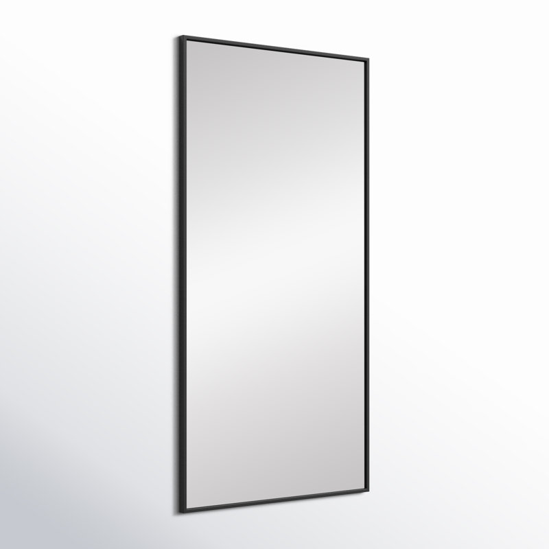 Sabine Metal Rectangle Wall Mirror, 60" x 30", Black