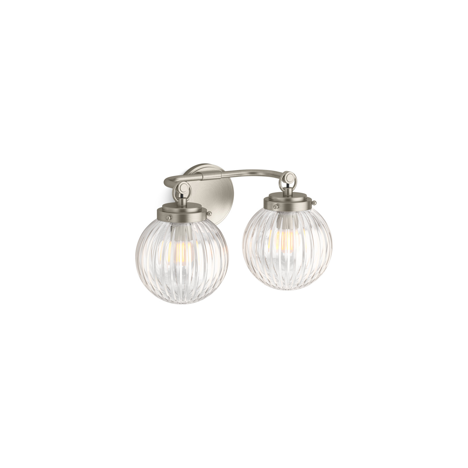 Kohler Embra 2-Light Armed Sconce, Brushed Nickel