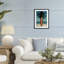 Single Palm Tree & Surfboard Framed Print Under Glass, design by LSR Design Studio-1807854427-1807854420
