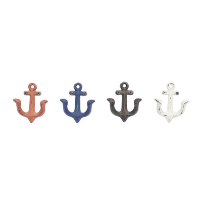 Finke Metal Single Hanger Anchor Multi Colored Wall Hook Set