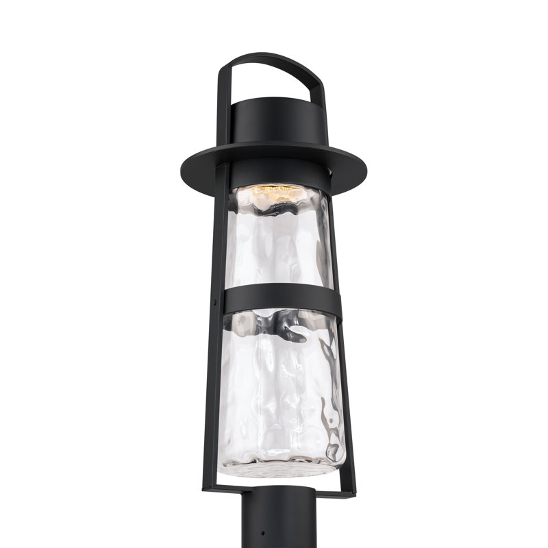 Balthus Dimmable LED Outdoor Post Light, 3000K Color Temperature, Black