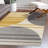 Ascher Geometric Striped Circles Gray/Yellow/Cream Rug-1118421943