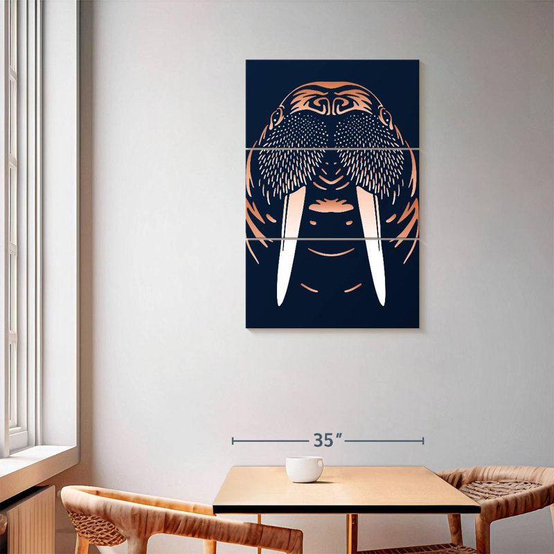 Brampt Walrus Head, 57" H x 36" W