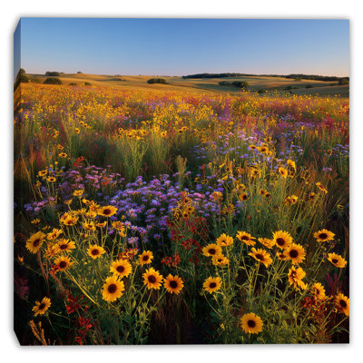 Golden Prairie Field Wrapped Canvas Wall Art
