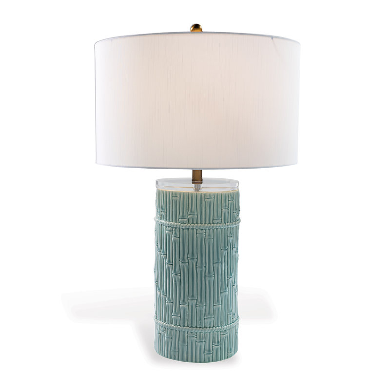 Bamboo Cylinder Lamp, Celadon