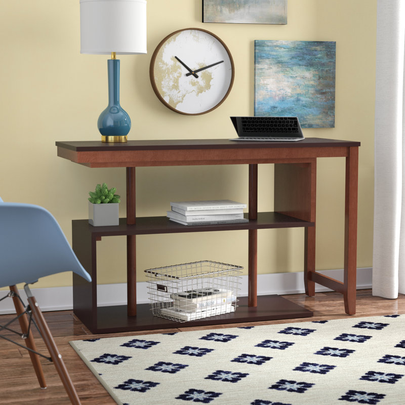 Bureau en L en bois massif Browder, Espresso