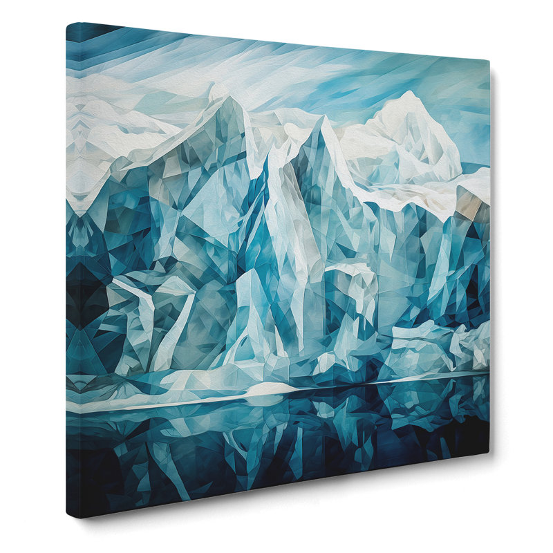 Glacier Cubism - Wrapped Canvas