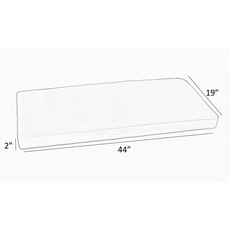 Arusha Outdoor 2'' Bench Cushion, 2" H x 44" W x 19" D