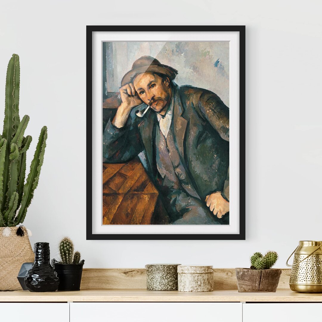 Gerahmter Kunstdruck Der Raucher von Paul Cézanne