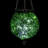 Exhart Solar Round Glass and Metal Hanging Lantern with 15 Cool White LED Firefly String Lights, 7 by 21"-1600962097