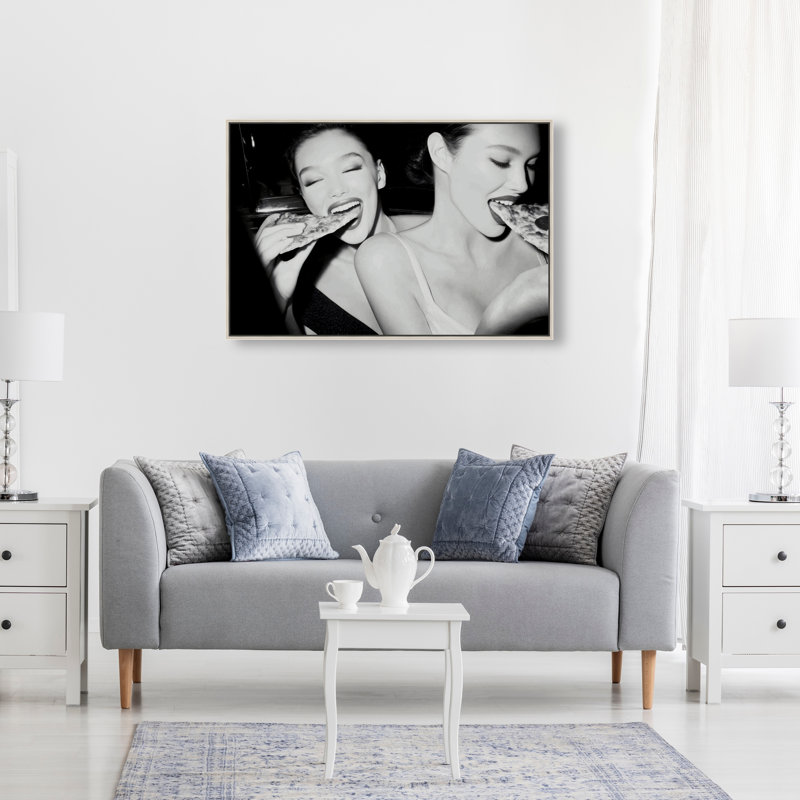 Midnight Mozzarella Print by Oliver Gal, 31"H x 46"W, Silver Floater Frame