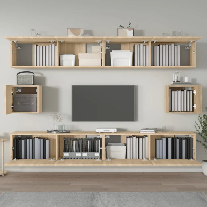 Meuble télé vidaXL, H 12 po x L 63 po x l 11,8 po, Chêne sonoma