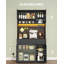 Kitchen Cupboard with LED & Power Outlet, 180cm Tall Kitchen Cabinet with Countertop & 2 Drawers, Sideboard Storage Cabinet Adjustable Shelves, Dining Room, 40 x 100 x 180 cm-129390547