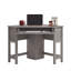 Bureau d'ordinateur de coin, finition brune