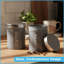 Harbour Housewares - 4 Piece Round Metal Kitchen Canisters Set-61841547