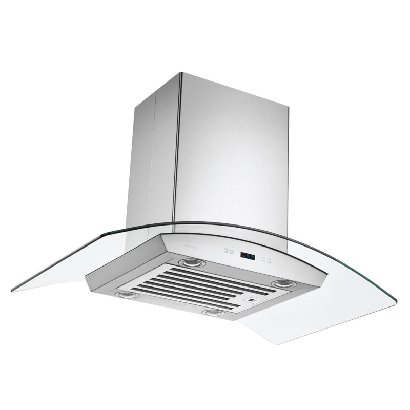 Hotte pour îlot à conduit 36 pouces 900 CFM en acier inoxydable brossé SV218 Series
