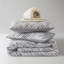 Ensemble de couette à motifs abstraits, taille standard, en polyester, 7 pièces avec draps gris