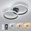 Black 2-Light Clover Flush Mount With Remote