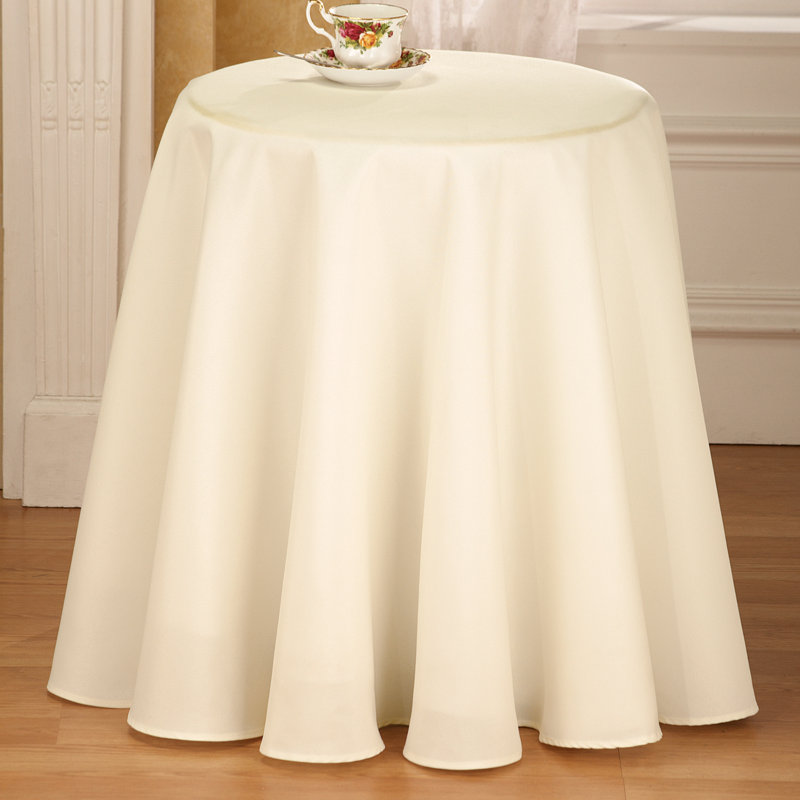 Xochitl Round Tablecloth, Ivory, 70" x 70"