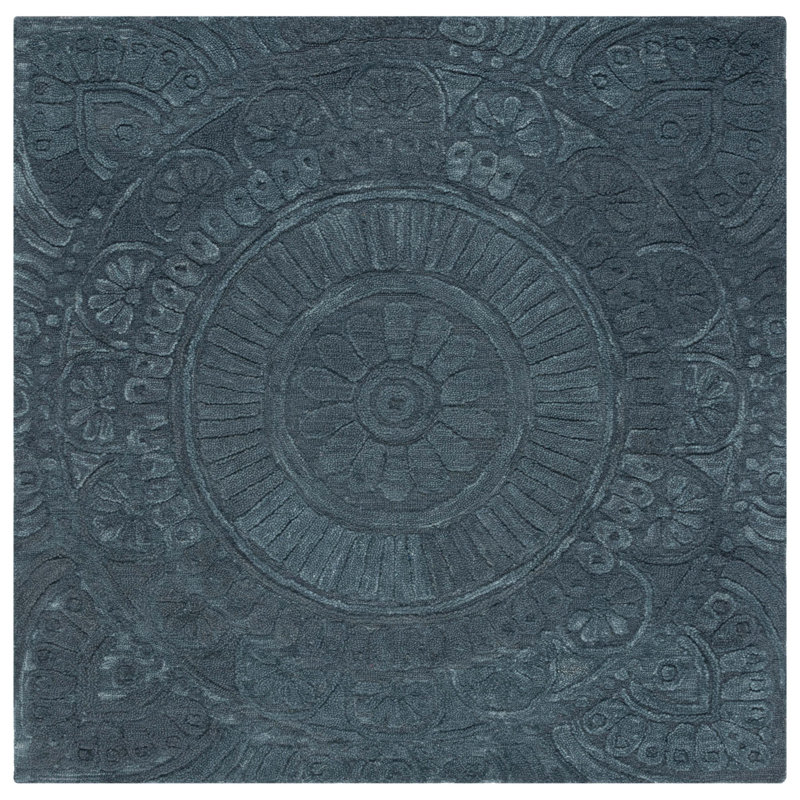 Anothony Hand Tufted Wool And Cotton With Latex Oriental Rug, Square 6'