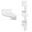 Carol 127.5cm H x 20cm W Corner Bookcase-57845927