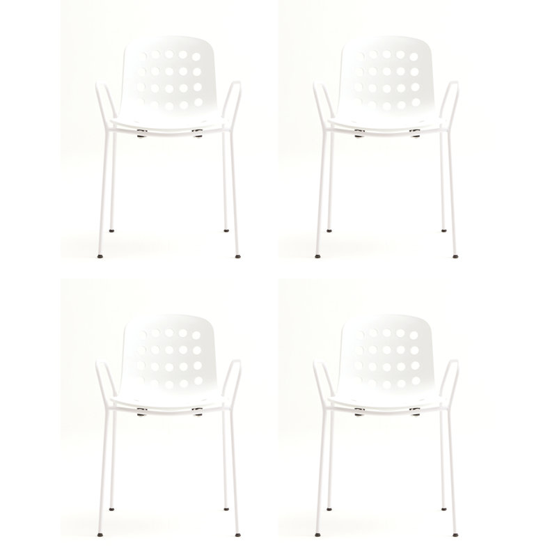 Holi Perforated Armchair, White