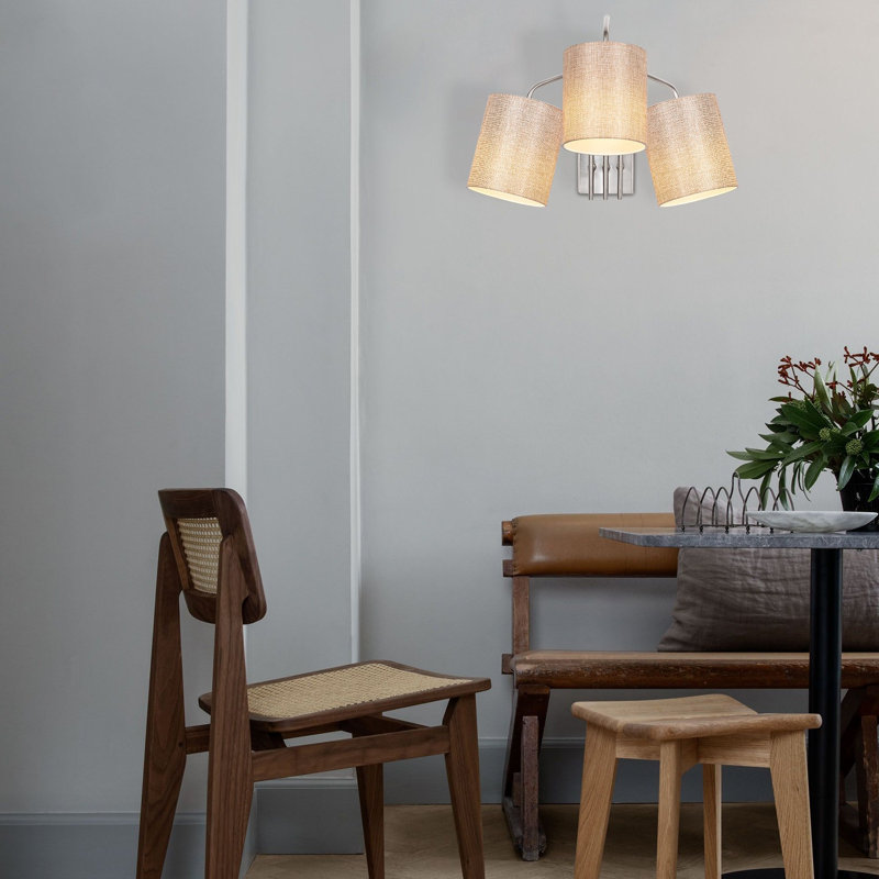 Applique murale à bras 3 lumières Cieran, Crème