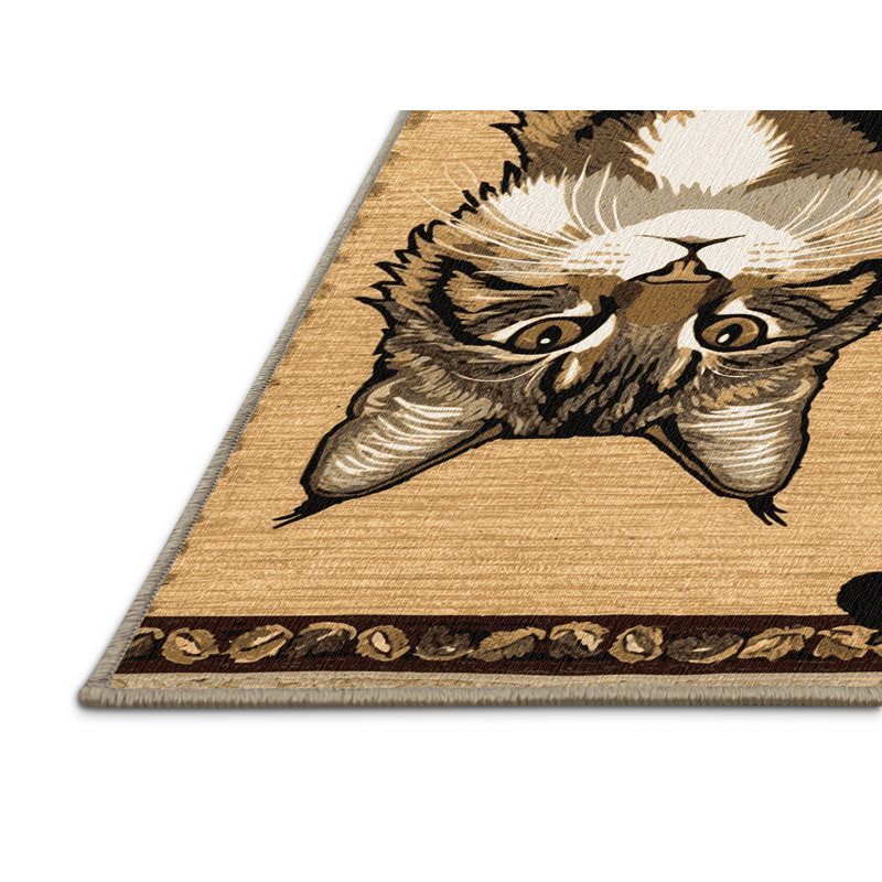Washable Cyprus Cat Cats Area Rug, Rectangle 2' x 3'