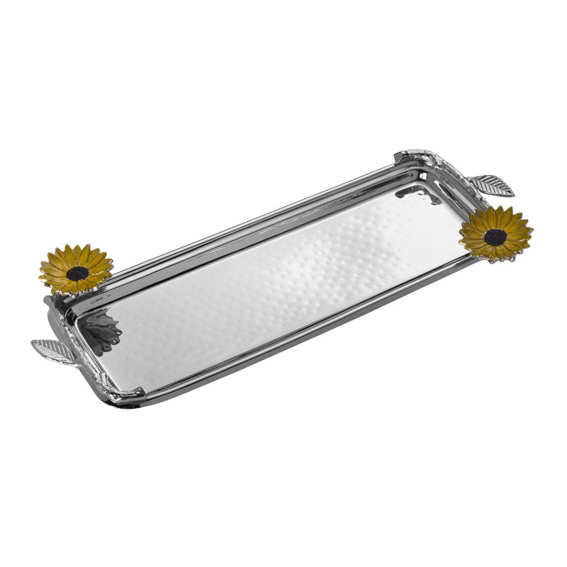 Mikasa Sunflower Stainless Steel Long Serving Tray
