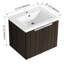 Meuble-lavabo de salle de bain 24 po en résine, intérieur conçu avec soin pour armoire de rangement avec lavabo, revêtement anti-rayures, moderne-524673686