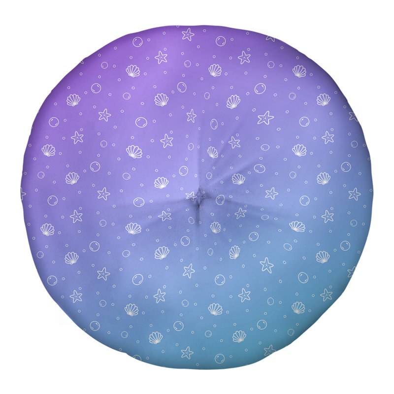 Coussin de sol Katelyn Elizabeth, 26 po x 26 po, Mauve / Bleu