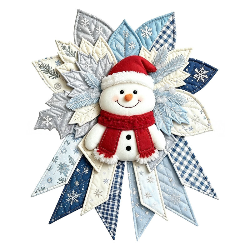Trousse de couture pour décorations de Noël, suspension de porte matelassée, décorations de Noël